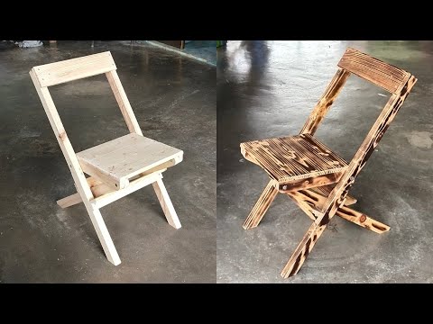 DIYเก้าอี้พับได้ ทำเก้าอี้พับมีพนักพิงหลัง แบบง่ายๆ จากไม้พาเลท  |นายเบิ้ม DIY