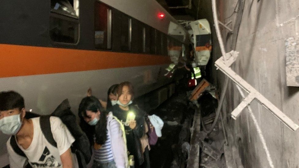 Taiwan: Dozens Killed As Train Crashes And Derails In Tunnel - Bbc News