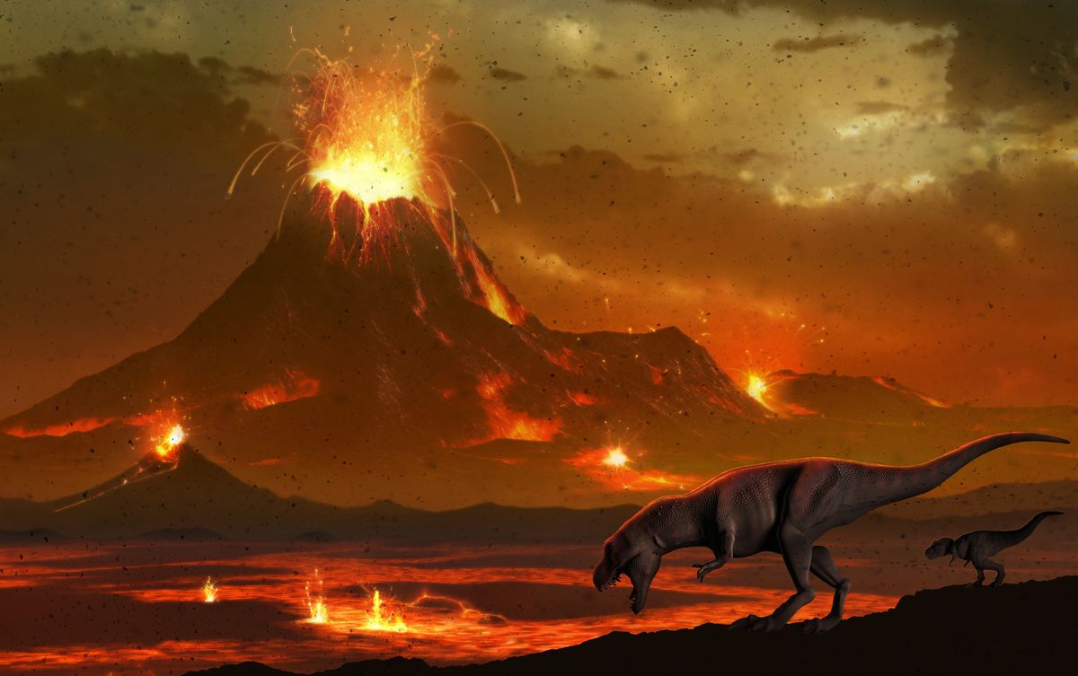 An Asteroid And Volcano 'Double Punch' Doomed The Dinosaurs: Study | Space