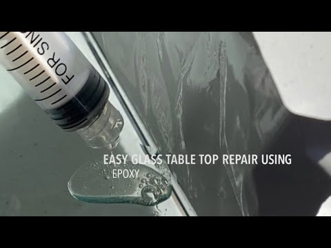 Easy Glass Table Top Repair Using Epoxy - Youtube