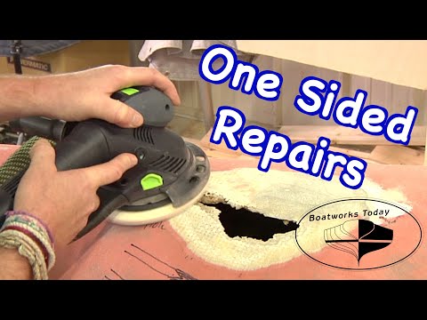 HOW TO REPAIR FIBERGLASS DAMAGE WITH LIMITED ACCESS!