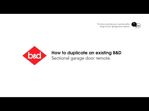 How To Duplicate An Existing B&D Sectional Garage Door Remote - Youtube