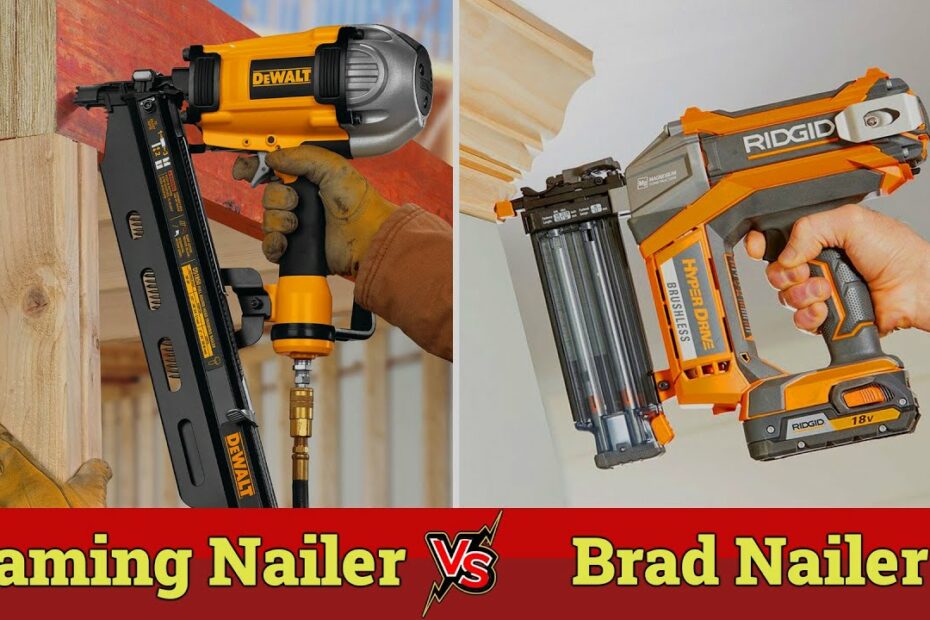 Framing Nailer Vs Brad Nailer - Youtube