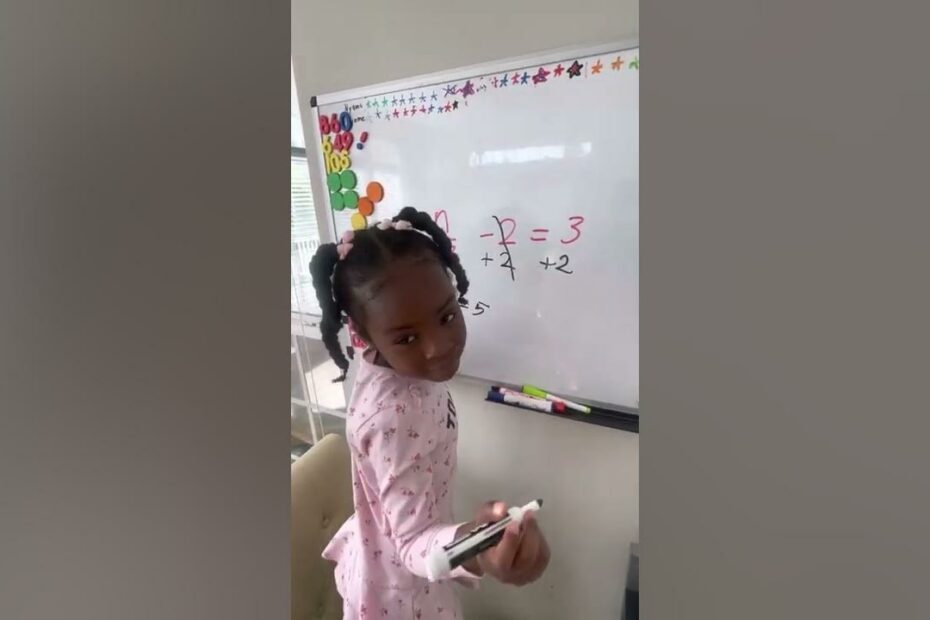 My 5 Year Old Doing Algebra (She Started Learning This A Month Ago) -  Youtube