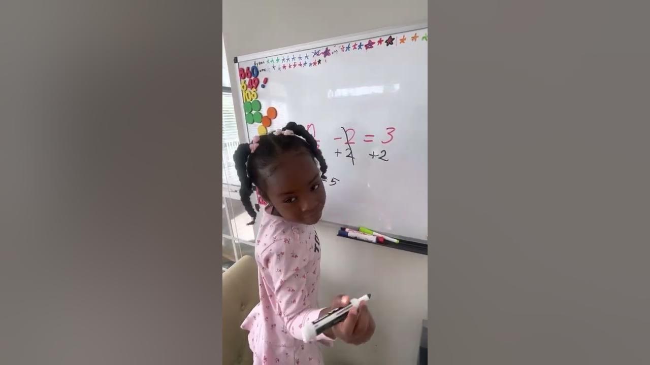 My 5 Year Old Doing Algebra (She Started Learning This A Month Ago) -  Youtube