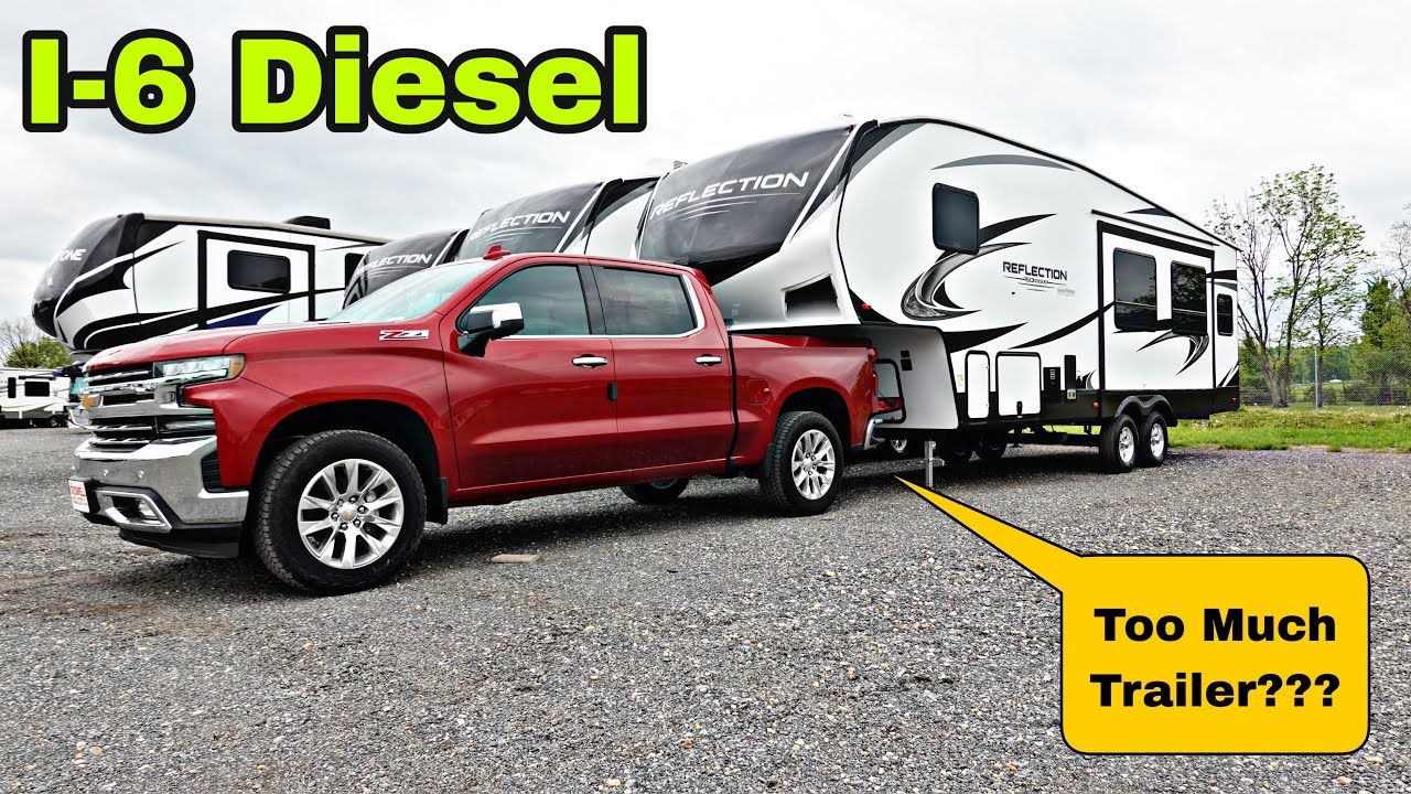 How Much Trailer Can A 2021 Silverado 1500 Diesel Tow??? | Check Out This  Small Grand Design 2400Bh - Youtube