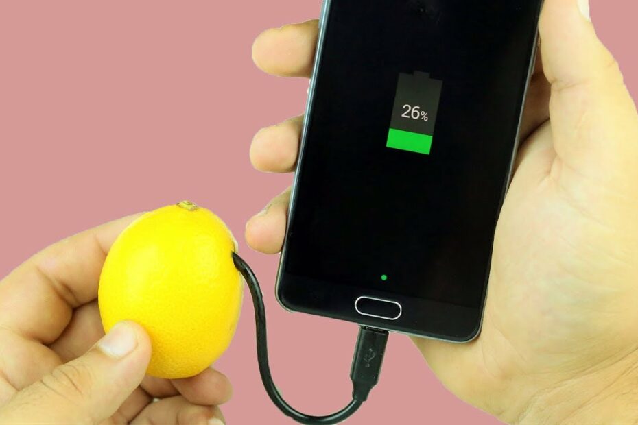 Charge Phone With Lemon In 10 Seconds 100% - Youtube