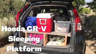 Honda Cr-V Suv Sleeping Platform Diy - Youtube