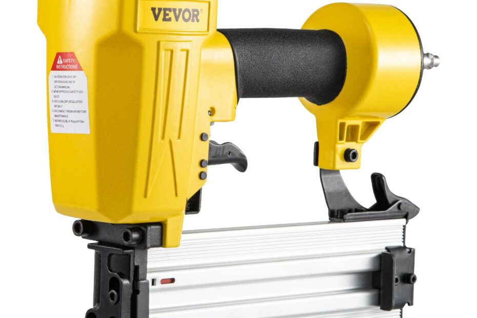 Vevor Pneumatic Concrete Nailer, 14 Gauge 1 To 2-1/2 Inch Heavy Duty T Nail  Gun W/Ergonomic Handle, Framing Nailer Used In Woodworking, And Upholstery  Carpentry , Yellow | Vevor Us