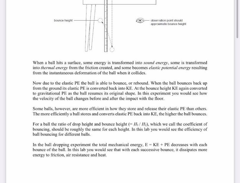 Solved Exp-2: Bouncing Ball Experiment Objective: 1. Observe | Chegg.Com