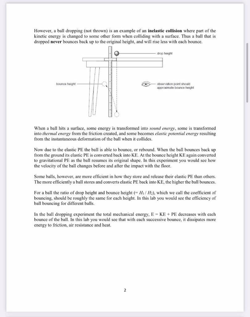Solved Exp-2: Bouncing Ball Experiment Objective: 1. Observe | Chegg.Com