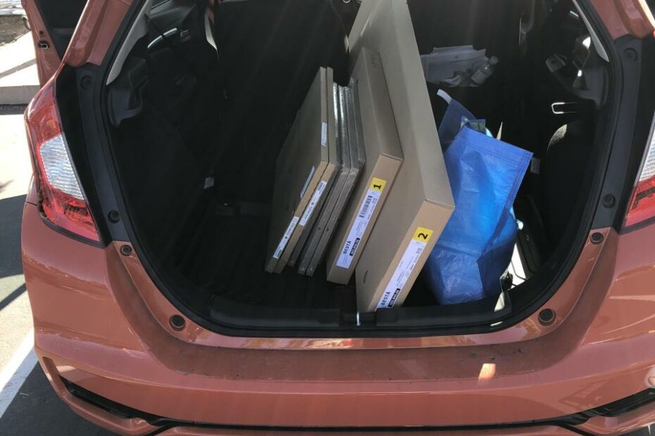 I Fit An Entire 72” Box In My Fit And Blew Ikea'S Mind. : R/Hondafit