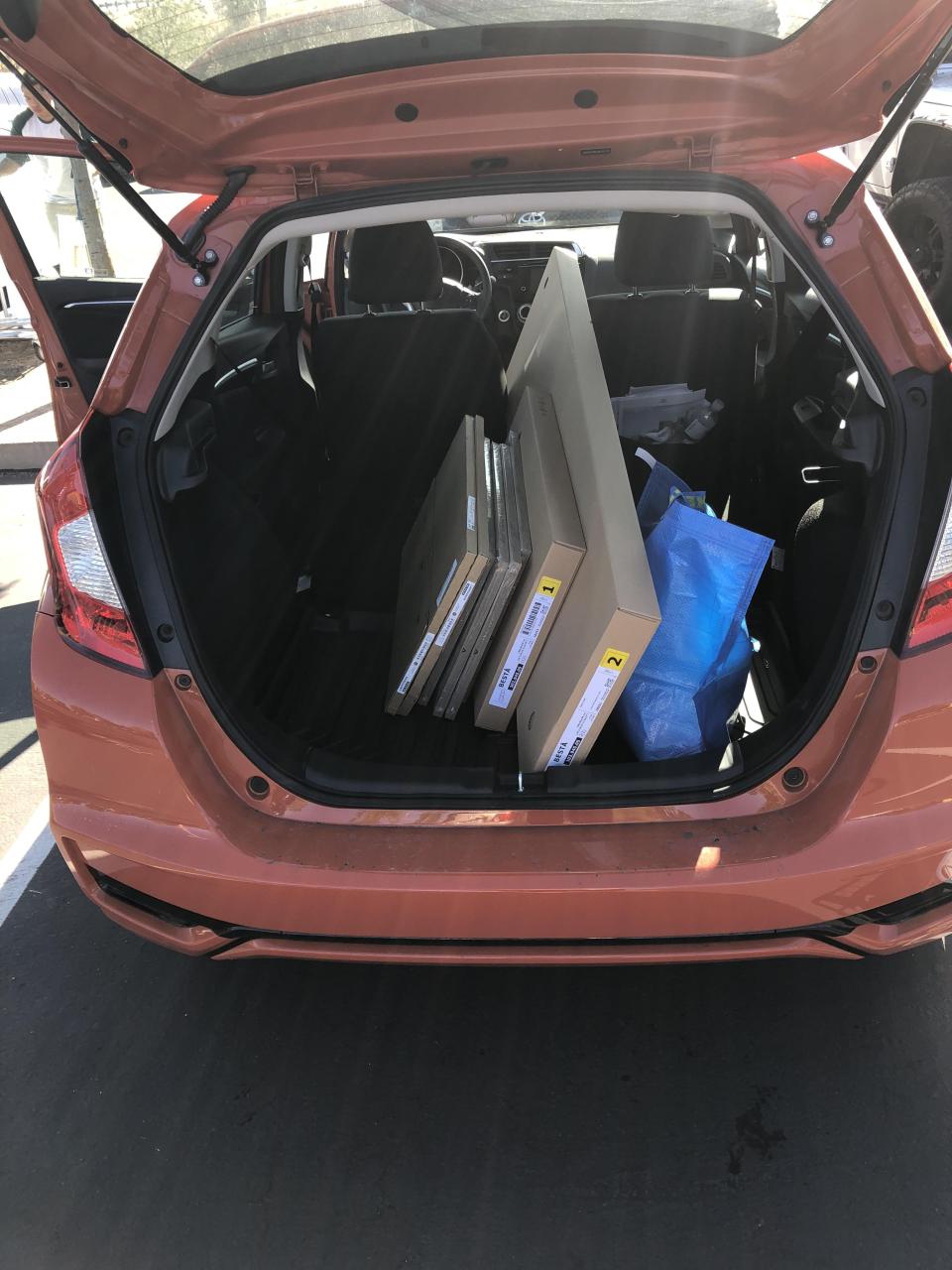 I Fit An Entire 72” Box In My Fit And Blew Ikea'S Mind. : R/Hondafit