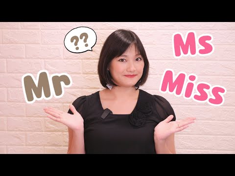 คำนำหน้าภาษาอังกฤษ Mr Mrs Ms Miss